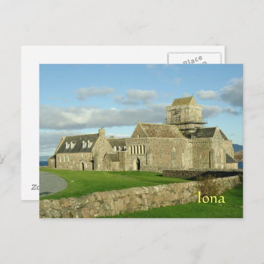 Carte Postale Abbaye d'Iona Écosse (Devant / Derrière)