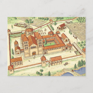 Carte Postale Abbaye romane. Modèle