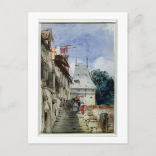 Carte Postale Abbaye St-Amand, Rouen (w/c, carrosserie et crayon