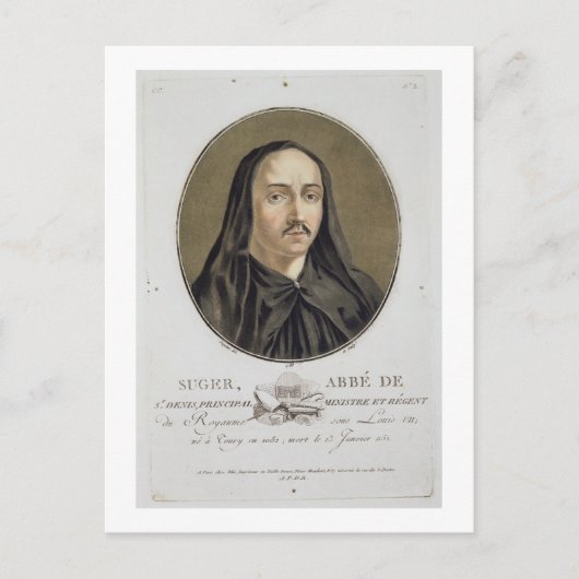 Carte Postale Abbe de Suger (1082-1151) de Portraits des gran (Devant)
