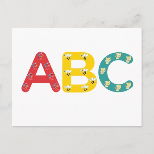Carte Postale ABC par PaddleDuck (Devant)