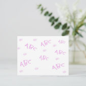 Carte Postale ABC rose (Debout devant)