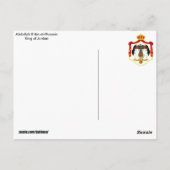 Carte Postale Abdullah II ibn al-Hussein, Roi de Jordanie (Dos)