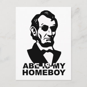 Carte Postale Abe est mon Homeboy