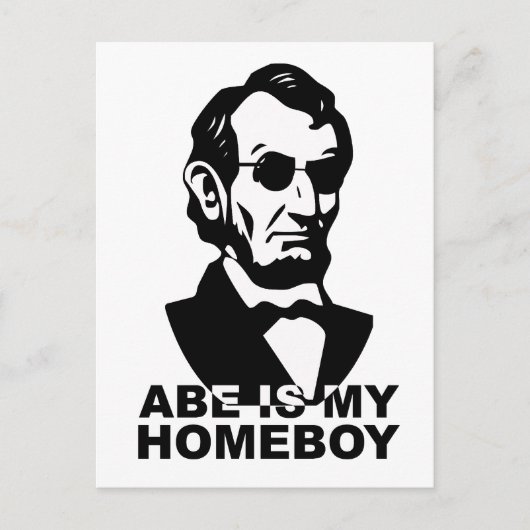 Carte Postale Abe est mon Homeboy (Devant)