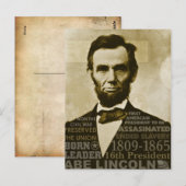 Carte Postale Abe Lincoln (Devant / Derrière)