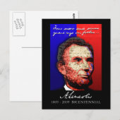 Carte Postale Abe Lincoln - Bicentennial (Devant / Derrière)