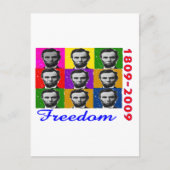 Carte Postale Abe Lincoln FREEDOM 1809 2009 Cadeaux uniques (Devant)