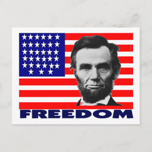 Carte Postale Abe Lincoln "Liberté" Drapeau Cadeaux d'Art—Unique
