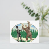 Carte Postale ABE LINCOLN : SASQUATCH HUNTER - Funny Bigfoot Log (Debout devant)
