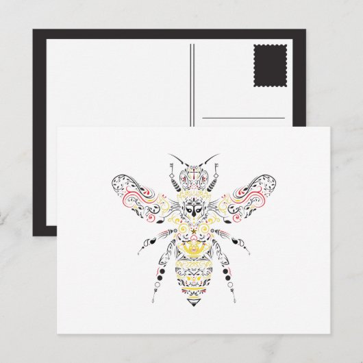 Carte Postale abeille (Devant / Derrière)