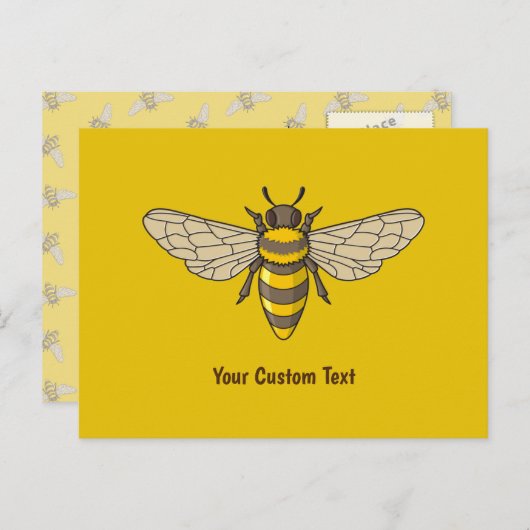 Carte Postale abeille (Devant / Derrière)