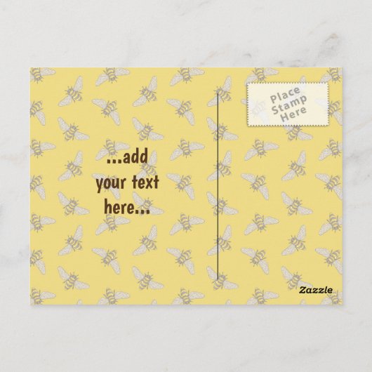 Carte Postale abeille (Dos)