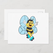 Carte Postale Abeille à roulettes (Devant / Derrière)