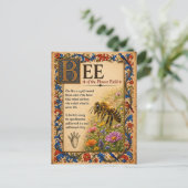 Carte Postale Abeille, Art du Bestiaire Médiéval (Debout devant)