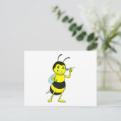 Carte Postale Abeille aux fléchettes avec fléchette (Debout devant)