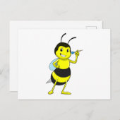 Carte Postale Abeille aux fléchettes avec fléchette (Devant / Derrière)