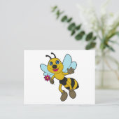 Carte Postale Abeille avec Fleur (Debout devant)