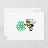 Carte Postale Abeille avec Fleur.PNG (Devant / Derrière)