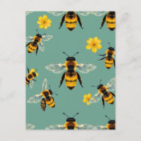 Abeille Bourdon Aquarelle Nid d'abeille Réaliste