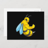 Carte Postale Abeille comme culturiste (Devant / Derrière)