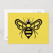 Carte postale Abeille de miel (Devant / Derrière)