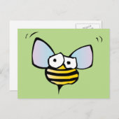 Carte postale Abeille de miel (Devant / Derrière)