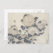 Carte Postale Abeille et chrysanthèmes (Devant / Derrière)