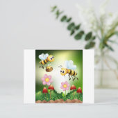 Carte Postale Abeille et miel (Debout devant)