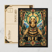 Carte Postale Abeille, faune Art déco (Devant / Derrière)