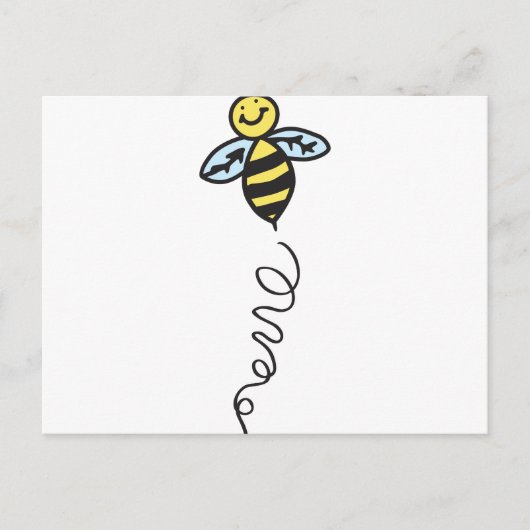 Carte Postale Abeille jaune (Devant)
