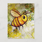 Carte Postale Abeille Mignonne (Devant)