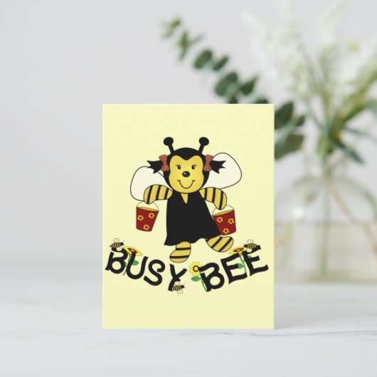 Carte Postale Abeille Occupée (Debout devant)