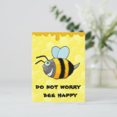 Carte Postale abeille positive (Debout devant)