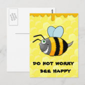 Carte Postale abeille positive (Devant / Derrière)