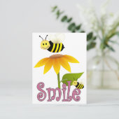 Carte Postale Abeille souriante (Debout devant)