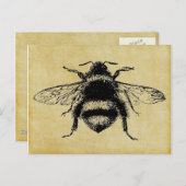 Carte Postale Abeille vintage (Devant / Derrière)