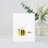 Carte Postale Abeille volante, mignon doodle (Debout devant)