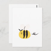 Carte Postale Abeille volante, mignon doodle (Devant / Derrière)