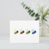Carte Postale Abeilles colorées (Debout devant)