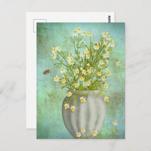 Carte Postale Abeilles et Camomiles (Devant / Derrière)