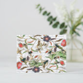 Carte Postale Abeilles et fleurs Vintages (Debout devant)