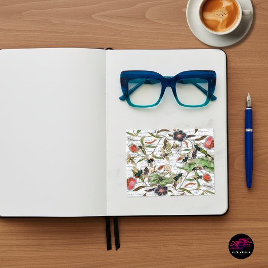 Carte Postale Abeilles et fleurs Vintages