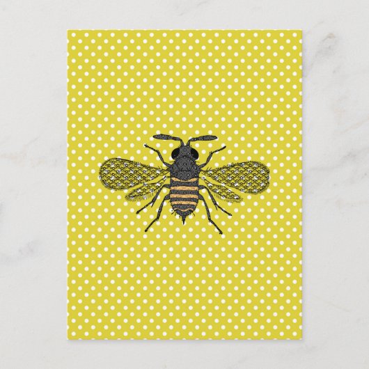 Carte Postale ABEILLES et Rayon de Miel - Sauver Les Abeilles (Devant)