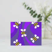 Carte Postale Abeilles funky (Debout devant)
