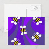 Carte Postale Abeilles funky (Devant / Derrière)