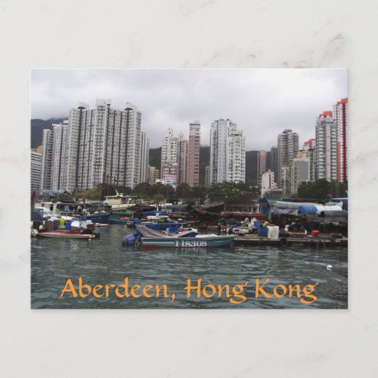 Carte Postale Aberdeen, Hong Kong (Devant)