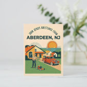 Carte Postale Aberdeen NJ Retro (Debout devant)