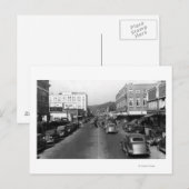 Carte Postale Aberdeen, WA - vue de rue de Wishkan du centre (Devant / Derrière)