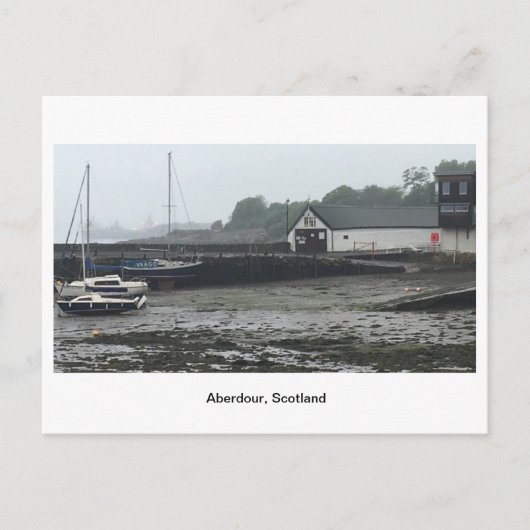 Carte Postale Aberdour - Bateaux devant les bâtiments du port (Devant)
